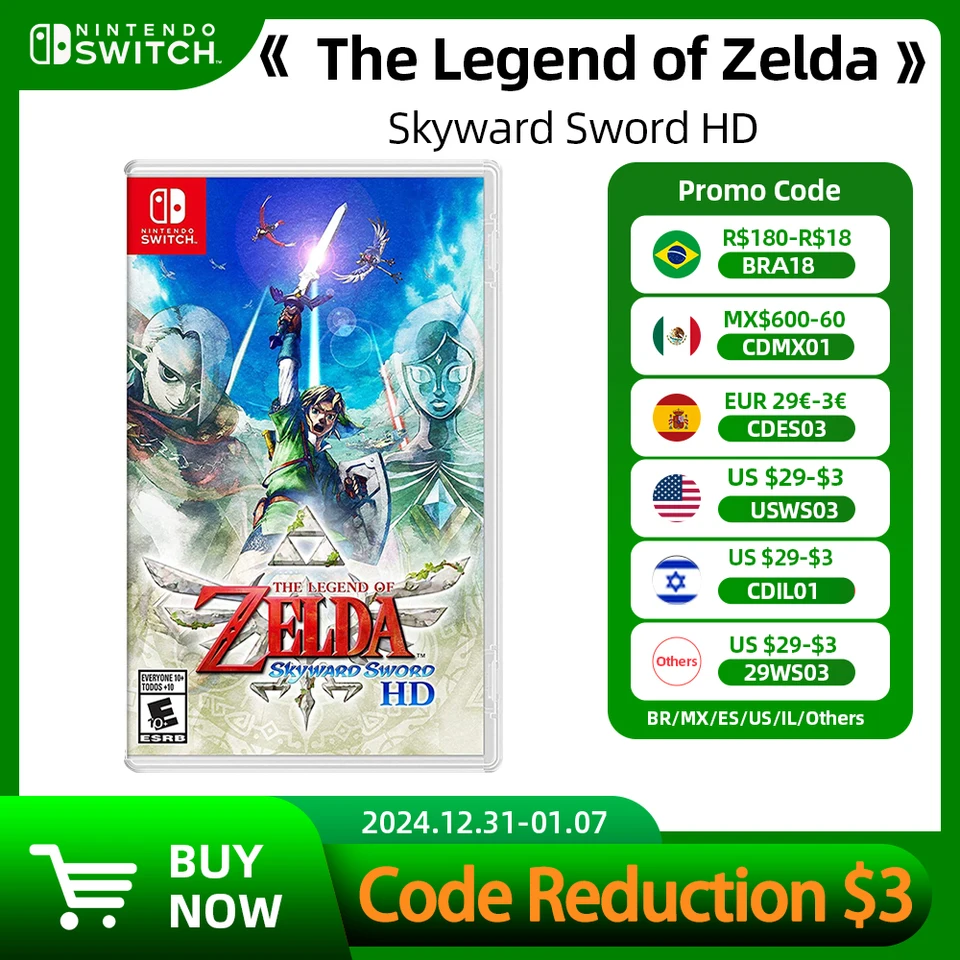 Nintendo Switch Game Deals - The Legend of Zelda Skyward Sword HD - Games Cabtridge Fyzická karta Podpora televízneho stolného vreckového počítača