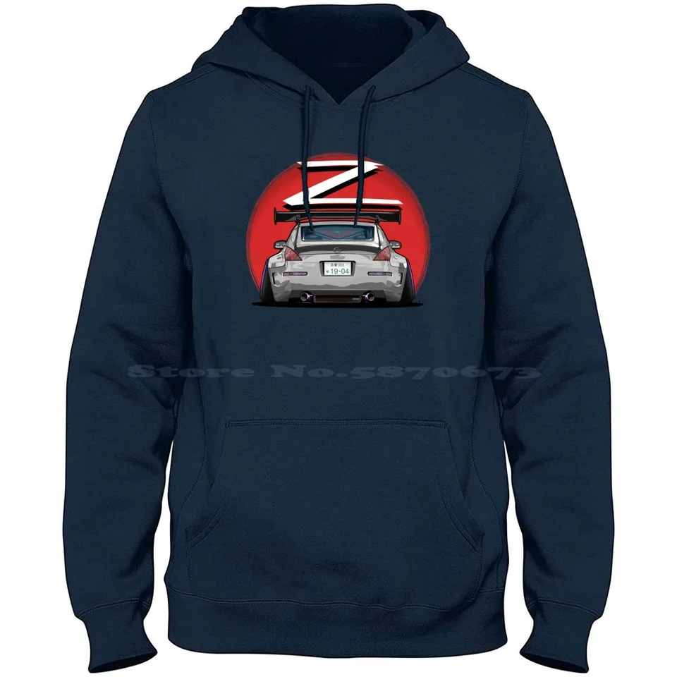 Nismo Fairlady 350Z Z33 Gray 100% Cotton Hoodie 350Z Nismo Z33 Midnight Blue Car Grafic Osmancetinyapici GTR Power