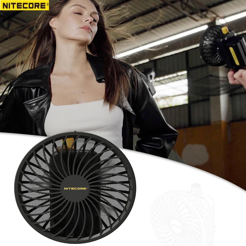 NITECORE CW10 Elektrický ventilátor prenosné prenosné fotografovanie Foto ventilátor veterných rekvizí