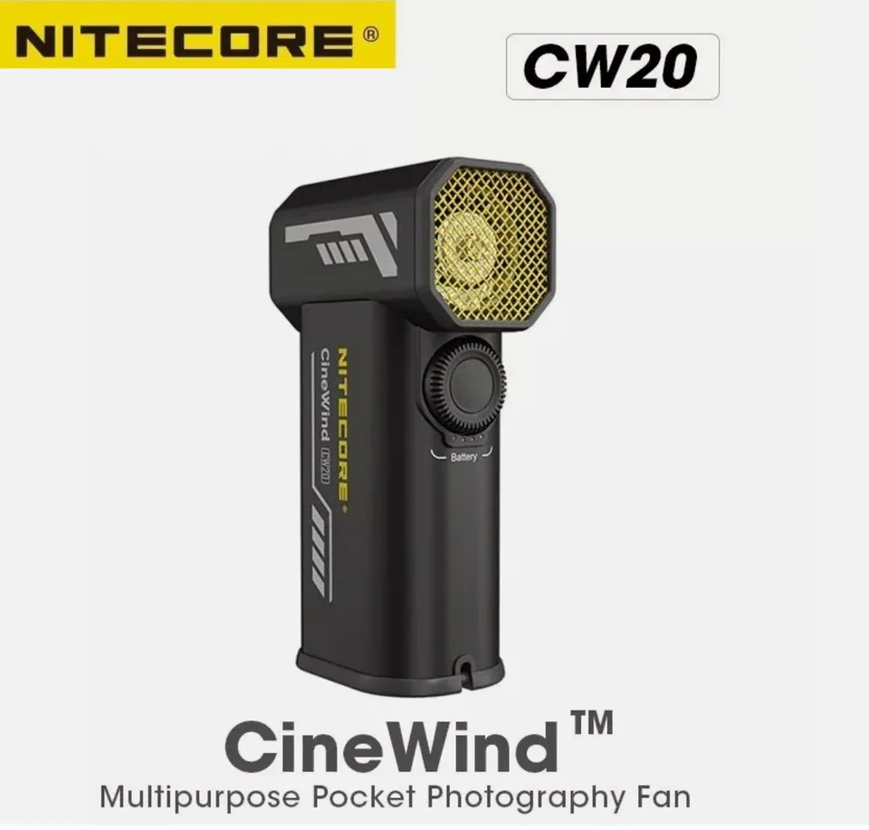 NITECore CW20 viacúčelové vreckové ventilátor: Stepless Wind, Prenosný elektrický dúchadlo