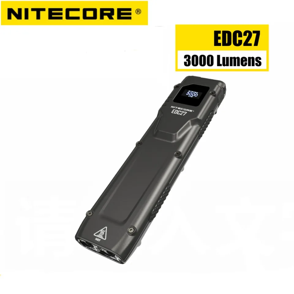 NITECORE EDC27 baterka 3000lumens USB-C Nabíjateľná taktika Bright Mini Torch Keychain Light EDC Vstavaná li-iónová batéria