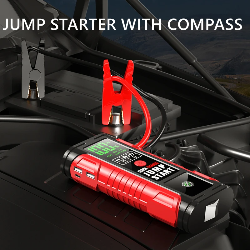 NJBestjoy Car Jump Starter Núdzové osvetlenie Dodávka Mobilný telefón nabíjanie vhodné pre obidve benzínové vozidlá DND DND DN19