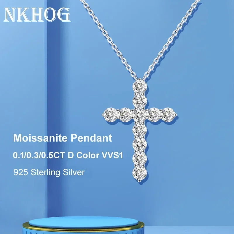 NKHOG 3/4/5 mm D farba MOISSANIT CROSS PRÍRUČKA NÁDEL PRE ŽENY 925