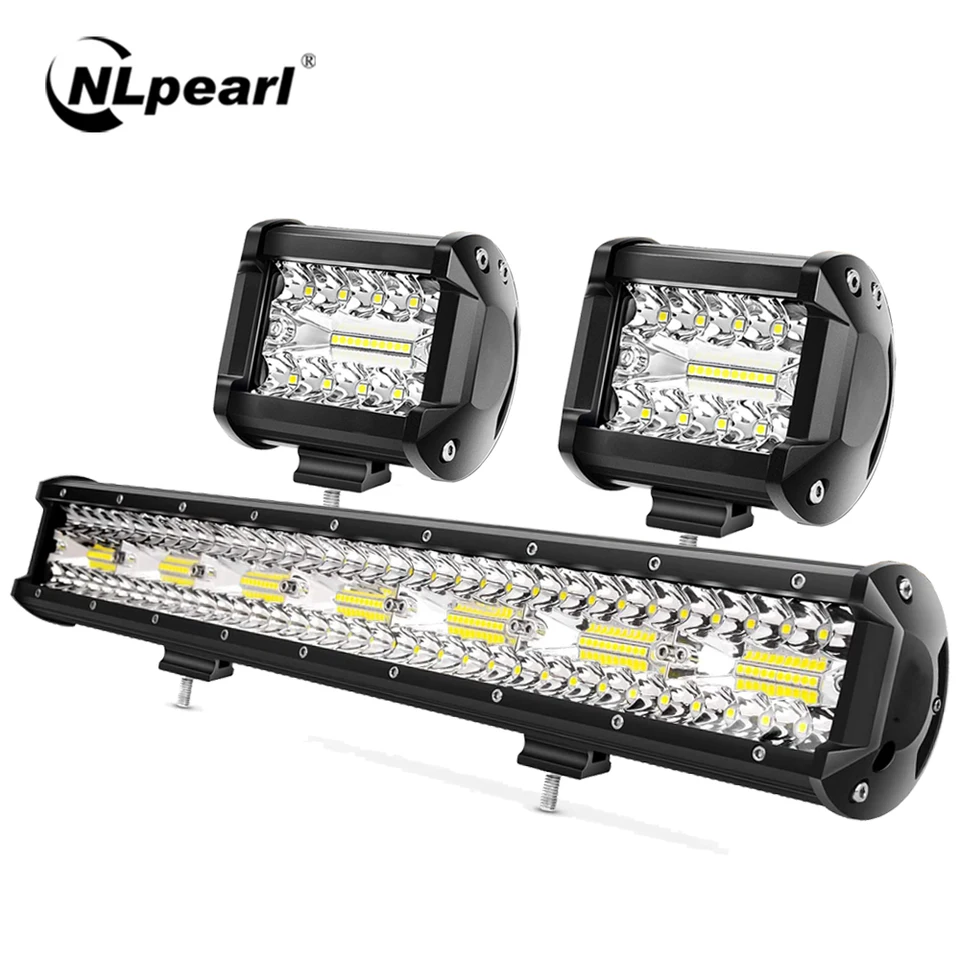 NLPEARL SPOT povodeň LED LIGHT BAR/Pracovné svetlo 60 W 180W 300W 360W 420W LED svetlo LED BAR pre autá LADA NIVA 4X4 ATV LED Lightbar LED