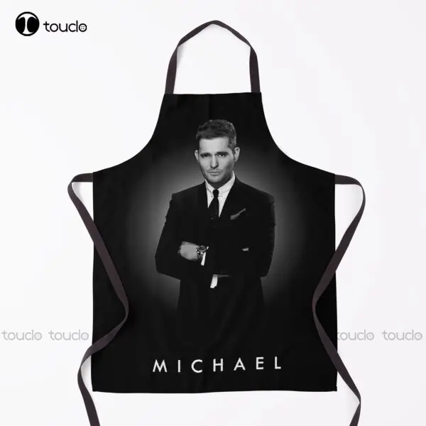 Nn Michael Buble zástery pre ženy u mužov unisex dospelá záhrada záhradná kuchyňa čistenie