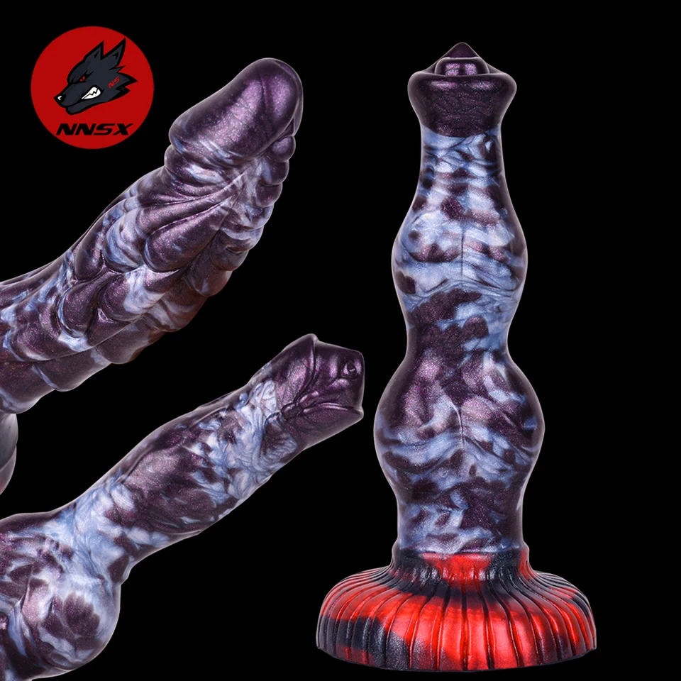 NNSX Soft Silikone Realistické monštrum penis dildo Ženy G Stimulácia stimulácie Falošné veľké vtáky sacie pohár dildos análna sexuálna hračka