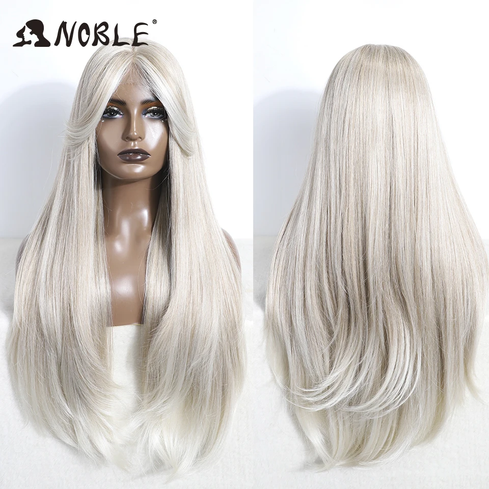 Noble Lace predná parochňa Cosplay rovná čipka parochňa 30 palca biela parochňa Časť parochňa pre ženy