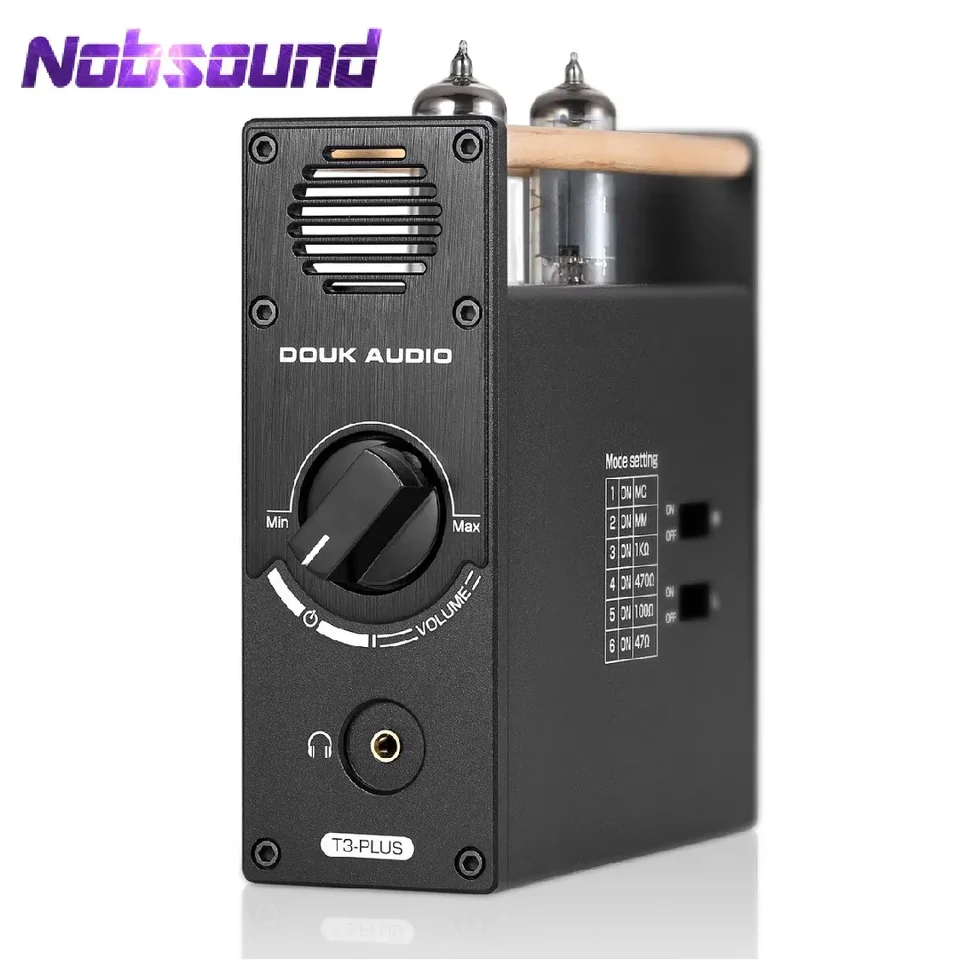Nobsound T3 plus mini vákuová trubica predzosilňovač mm / mc phono pódium pre gramofériá pred nami amplifikátorom pre slúchadlá zosilňovač