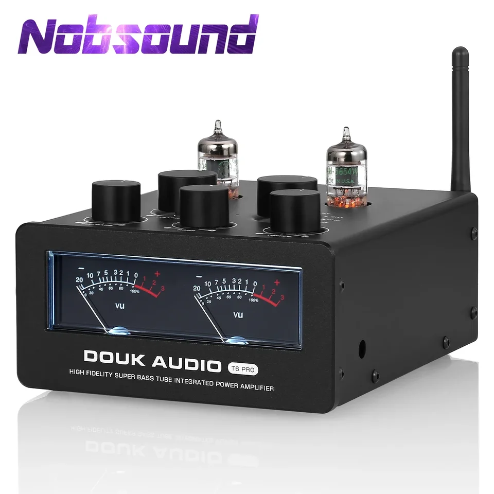 NOBSOUND T6PRO HIFI TPA3255 Bluetooth5.1 Zosilňovač trubice Jan5654 Vákuová trubica s AMP VU 300WATT X2 so 48 V napájaním