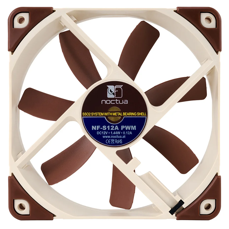 Noctua NF-S12A FLX počítačové puzdrá veže CPU COUNÁR VENTILÁR TICH 12V 3PIN/4PIN PWM 120 mm PC PASE CUSE CPU COLING VENTIATRE VENTIACIU