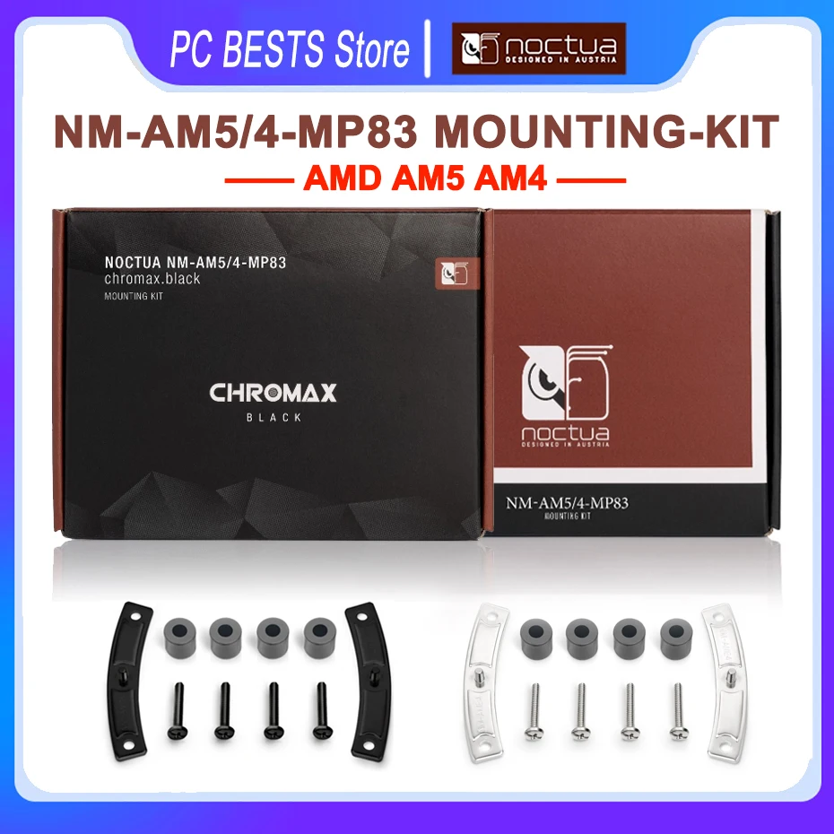 Noctua NM-AM5-4-MP83 MP78 MONTÁLNA-KIT-KIT AMD-AM5-AM4 MONTÁLNA Dávka MONTÁLNA Väčšina Noctua CPU Cooler AM5 AMD AMD Platform