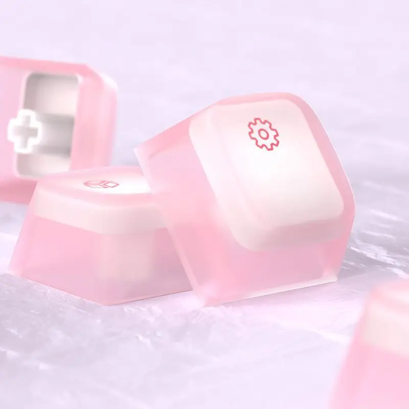 Nogi čerešňový profil ABS Silikone Keycap White Black Sakura Pep veľmi peri pre klávesnicu GH60 poker 87 TKL 104 ANSI XD64 BM60 XD68