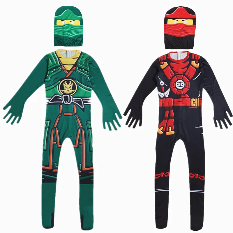 Noha Kids Ninja Cosplay kostým 3 kombinézy sada Halloween a vianočné kostýmy Street kostým Ninja