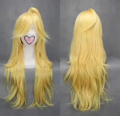 Nohavičky a pančuchy s podväzkovými nohavičkami Anarchia Platinum žltá blondínka Cosplay Hair Parochňa