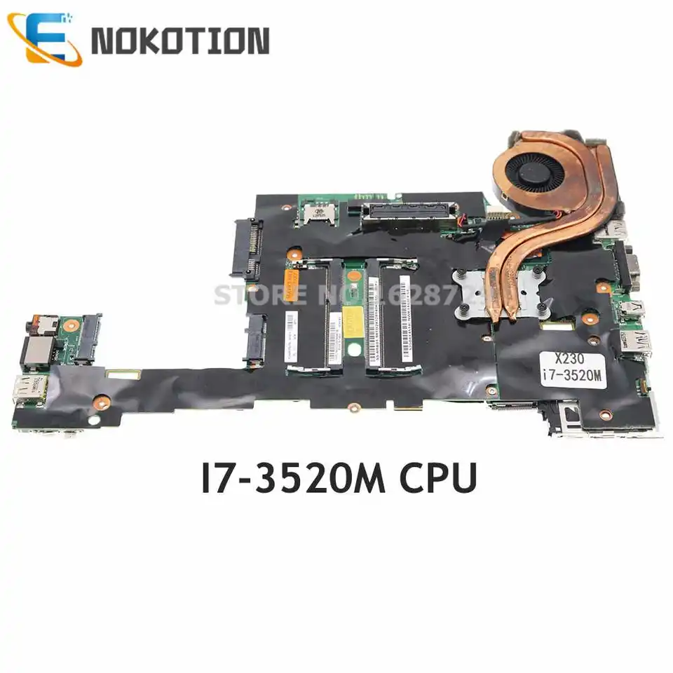 Nokotion 04x4514 04x4513 00HM364 04x1409 04W6694 04W3716 Pre Lenovo ThinkPad X230 LAPTOP pre notebook i7-3520m s ventilátorom Heatsink