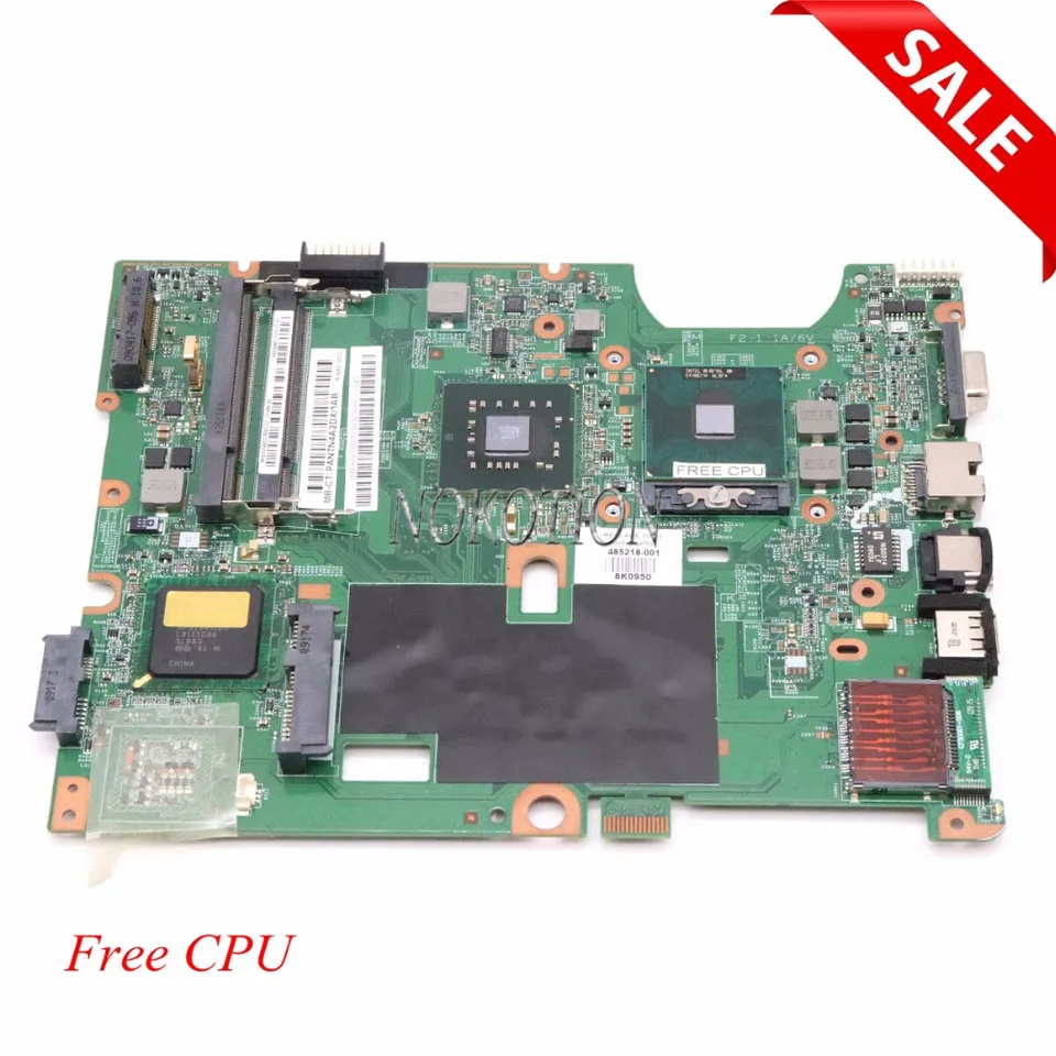 Nokotion 485218-001 48.4H501.041 pre HP Compaq G50 CQ50 CQ60 G60 LAPTOP Základná doska DDR2 GM45