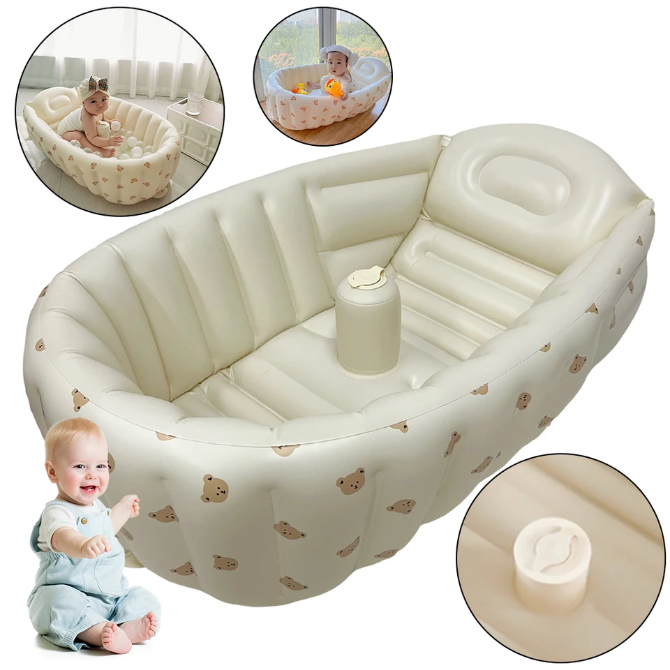 Non Slip Spa Tub defil a zloží ľahko dojčenú bazén s kúpeľňami s bazénom zadnej podpory prenosné dojčenské batoľatá kúpajúca sa vaňa