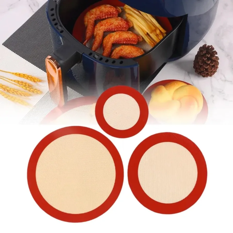 Non Stick Round Silikone Pekávo rohože odolná voči lakovaným koláčom vložky na pečenie na pečenie makarón pizza pečenie pečenia pre rúru
