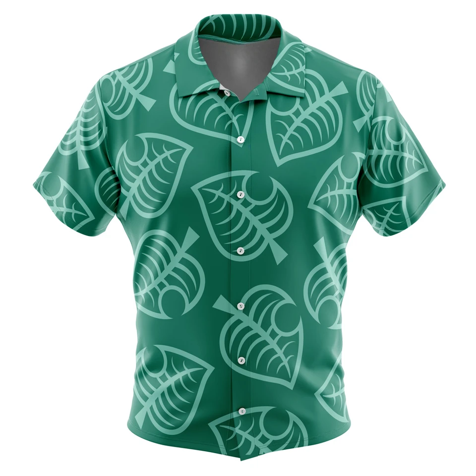 Nooklings Animal Crossing Button Up Havajská košeľa Pánska neformálna košeľa letné oblečenie Otec a syn Cosplay oblečenie