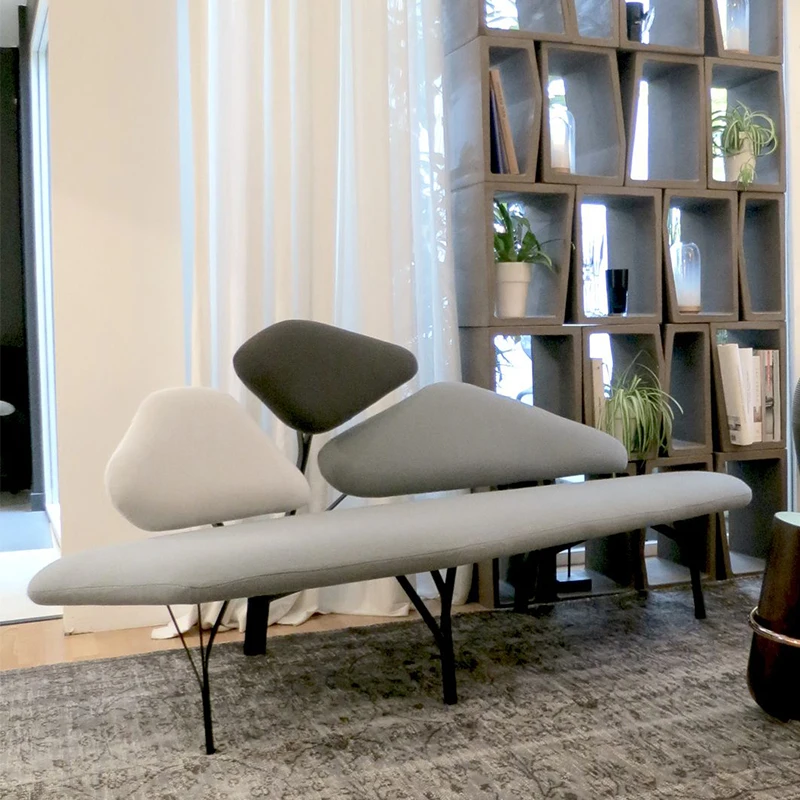 Nordic Design Light Luxusný frp kovový tkanina Model miestnosť priemyselný štýl Špeciálny tvar obývacej izby Tvar Pobočka Pohovka
