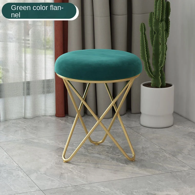 Nordic Dress Stool Light Luxusné make -up stolice dresingová lavica podsiete Červené manikúru stolička dievča Krásna spálňa I stolička