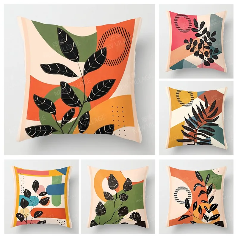 Nordic Fall Home Decor Autumn Throw vankúšový kryt pohovka vankúš Moderné 45x45cm 45*45 50x50 60x60 35*35 Morandi Abstrakt boho