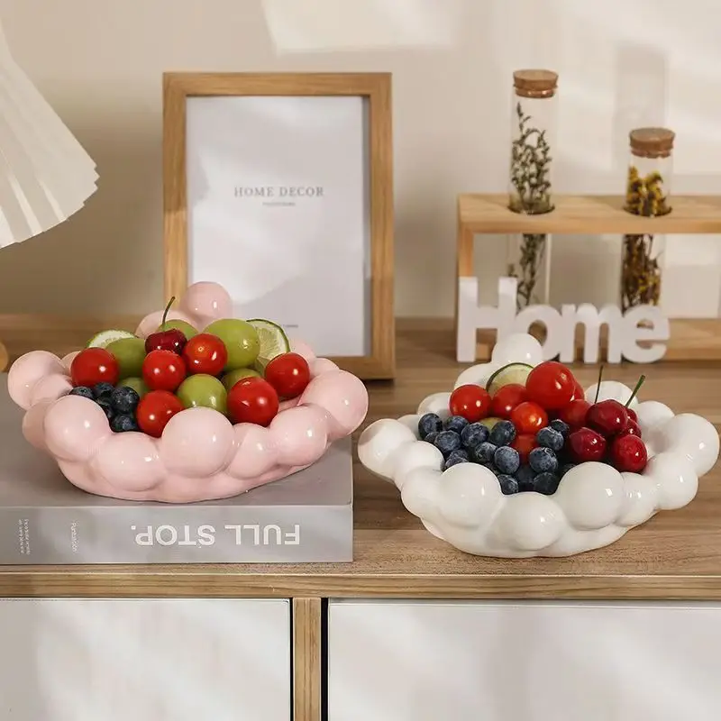 Nordic Fruit Tray Ceramic Dish nepravidelné podnos remeslá dekorácie Klenotnícke organizátor Ins Creative Tray Luxury Ceramic Storage Podnos