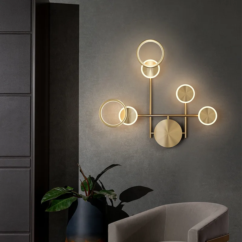 Nordic LED dekorácia nástenná lampa železná hliníková kreatívna luxusná luxusná domáca svetlo svietidla Spálňa Foyer osvetlenie svietidlá dropshipping