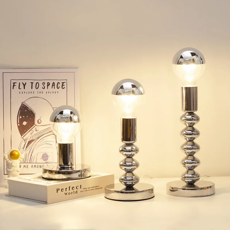 Nordic LED stolová lampa pre spálňu nočné bary Kórejský v štýle stola stola vintage nočné svetlo bauhaus lampy novinky osvetlenie