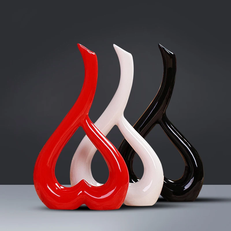 Nordic Love Heart Vase Valentín Deň kvetov Domovská spálňa Obývacia izba Elegantná dekorácia darček pre aranžmán milenca