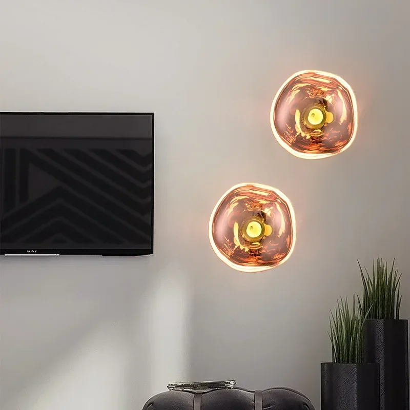 Nordic Postmodern LED láva LAVA WALL LIGHT LIGHT Prispôsobené pozadie stena dekoratívna lampa Kreatívne schodisko Bar láva nástenná lampa lampa