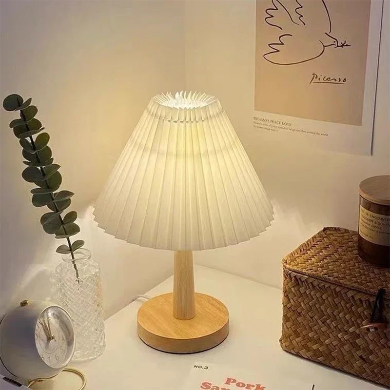 Nordická skladaná stolová lampa DIY Skladacie 5V USB 220V Art Atmosféra spálňa nočné ľahké svetlo Domov Ozdob