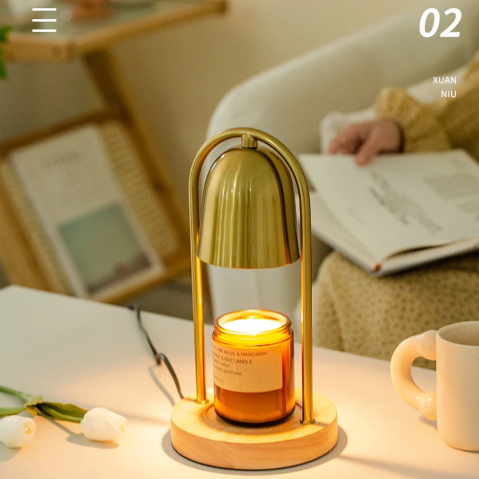 Nordická spálňa voskovej lampy Luxusné ľahké ľahké ľahké svetlo Romantická aromaterapia teplá sviečka lampa