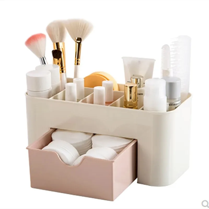 Nordická stolová zásuvka Kozmetický úložný box make -up kefový organizátor box šperky rúžová maska ​​Kozmetické úložisko Kozmetické skladovacie puzdro