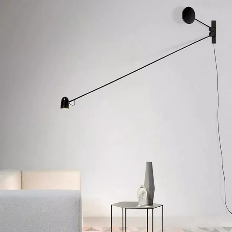 Nordické dlhé švihavé ramenné nástenné nástenné svietniky Svetlo nastaviteľná lampa pre obývaciu jedáleň