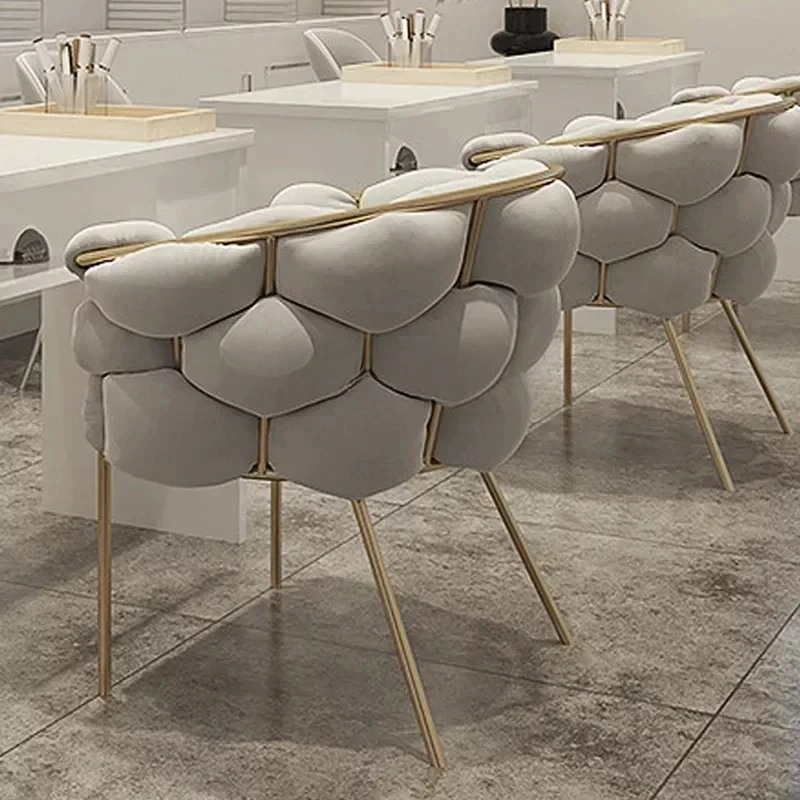 Nordické zamatové jedáleň stoličky reštaurácia Moderný počítač Ergonomické prízvuk