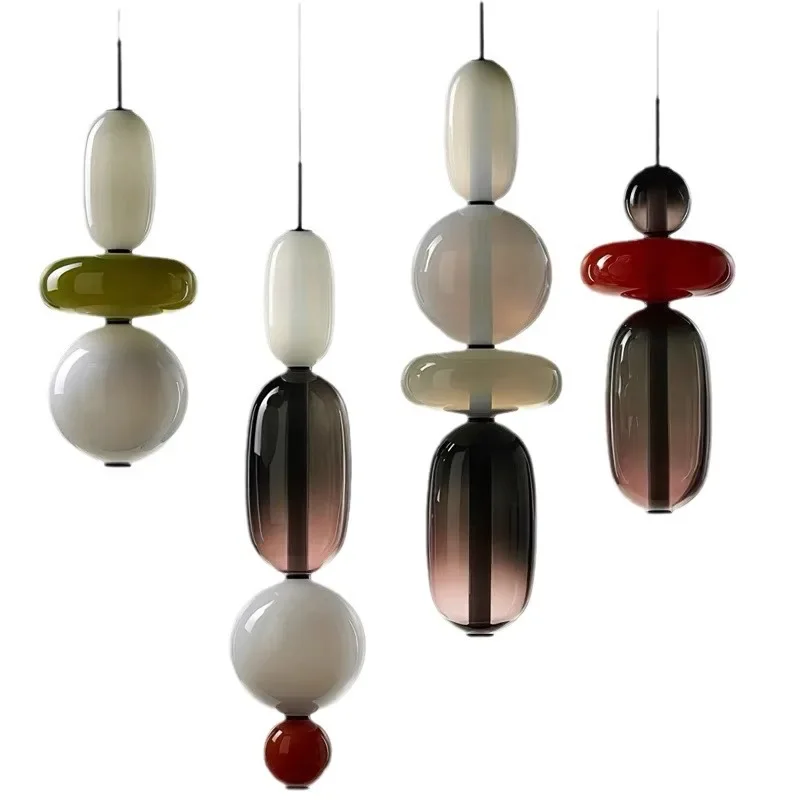 Nordický kreatívny dizajn umelecký štýl vitráže v farebnom skle Pendant Lights Lights Cafe výstavná sála Domáca dekorácia viedla lustre