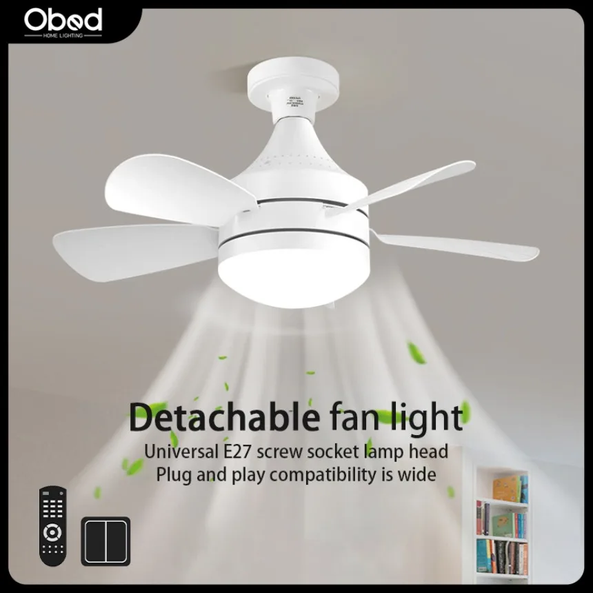 Nordický LED stropný ventilátor Svetlo