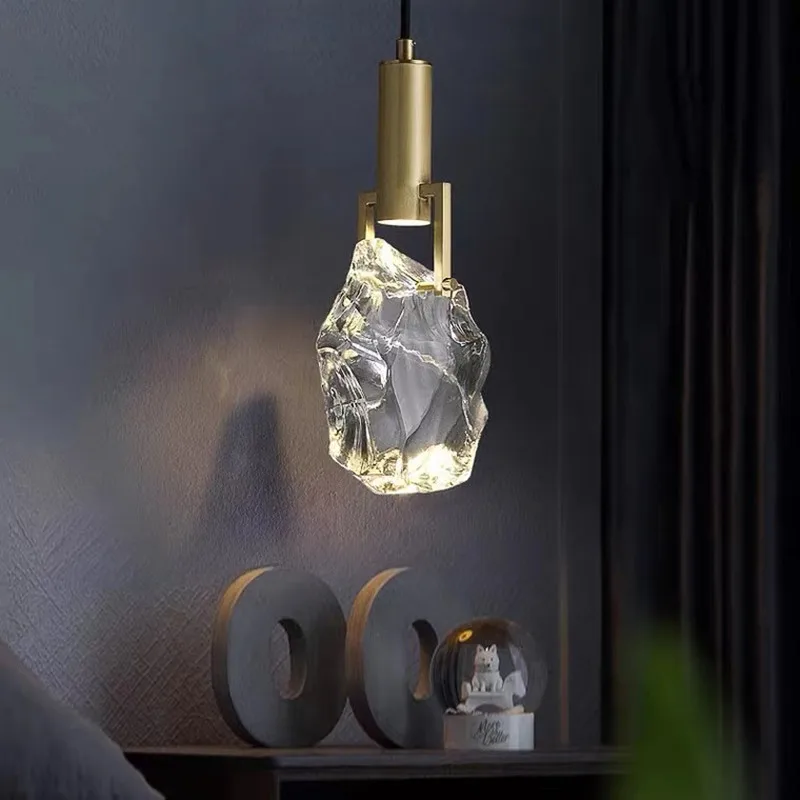 Nordický prívesok Light Gold Luxusné talianske svetlo dizajn krištáľové svetlo jedáleň kuchyňa zavesenie