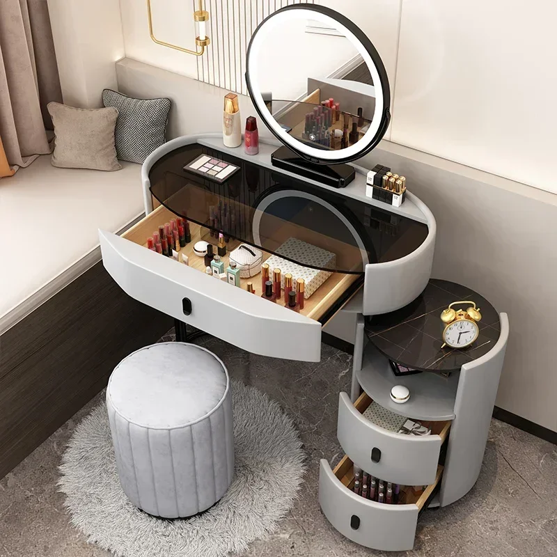Nordický veľký multifunkčný toaletný stolík Dievčatá Zásuvky na spálne stoly stoly Coiffeuses de Chambre Čína nábytok luxus