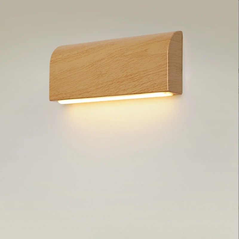 Nordický štýl obývacia izba stena svetlo vnútorná chodba uličky Minimalistické orechové drevo farebná nočná močová lampa stmievanie svietidla
