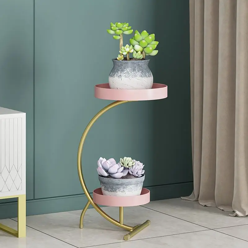 Nordický železný kvetinový stojan Nordic Iron Flower Police Creative Pot Rack Rastlinná stojan na vnútorné doplnky Nordický železný prietok