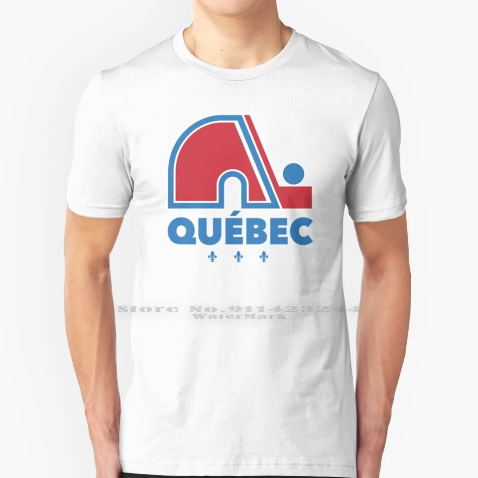 Nordiques Quebec Hockey Team Avalanche Vintage s fleurs de lys T košeľa bavlna 6xl Nordiques Lavel Montreal Habs Logo