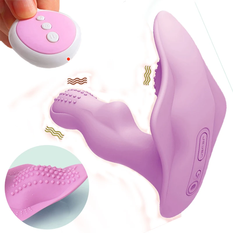 Nositeľné motýľ Dildo vibrátor Dospelé sexuálne hračky pre ženy G Spot klitoris stimulátor bezdrôtového diaľkového ovládača Vibratorové nohavičky