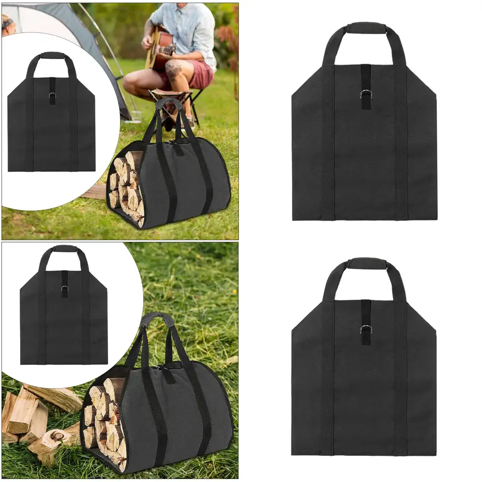 Nosič z guľatiny palivového dreva Tote Bag Držiteľ držiaka palivového dreva na vrecká na krby Vianoce