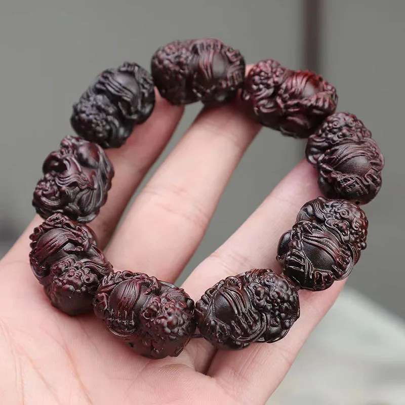 Nosorožce roh Rosewood Green Sandalwood Pixiu Responzívne náramky a ženy ružené ozdoby ruky