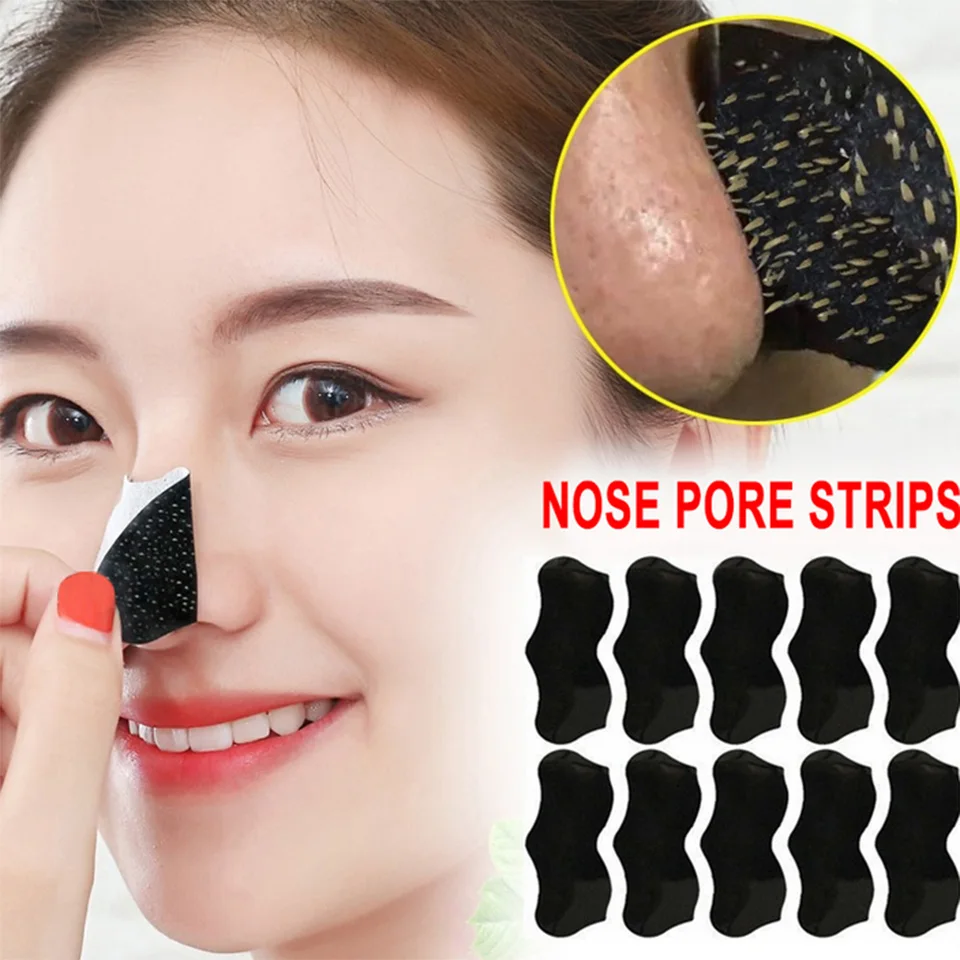Nosový remover maska ​​nosné prúžky čierna hlava nosa bodka bodka Poprs Care Care zmršťovanie pórov čierne bodky póry čisté prúžky