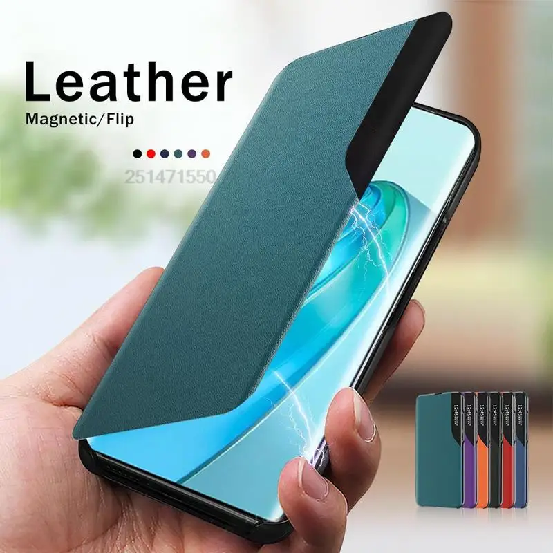 Note20 N981B N981N View Window Window Smart Flip Case pre Samsung Galaxy Note 20 5G Cover Luxusný originálny magnetický kožený telefón Fundas