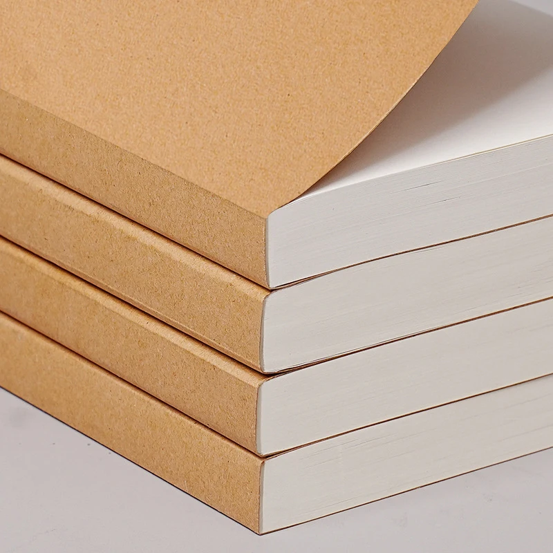Notebooky A5/B5 zahusťuje 100 a 200 listov/knihy, obal Kraft DIY, prázdny denník, návrhy knihy, kancelárske štátne potreby CS-076