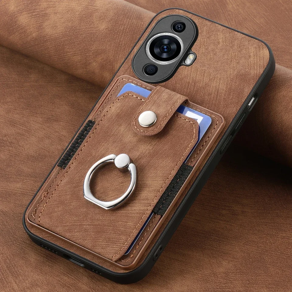 Nova Y72 Y71 Y70 Plus Y90 Luxury Case pre Huawei Nova 13 Pro Leather Ring Back Cover Nova 12S 12 Lite 11 Pro 10 9 SE Funda